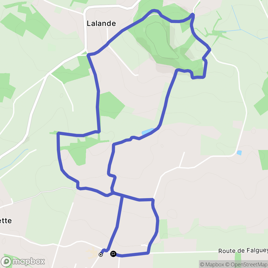 Villeneuve-sur-Lot : carte du parcours de randonnée - France