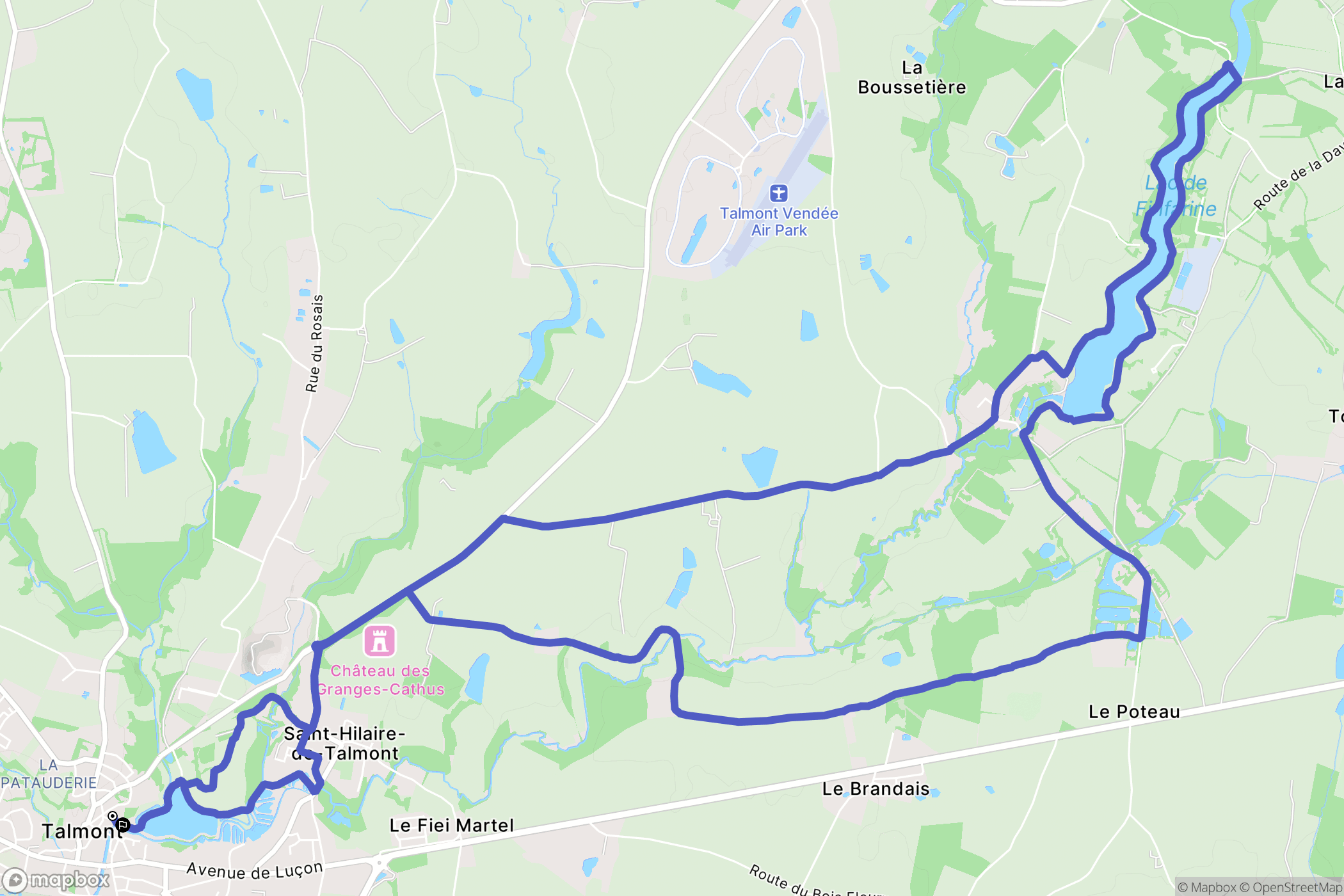 Talmont-Saint-Hilaire : carte du parcours de randonnée - France