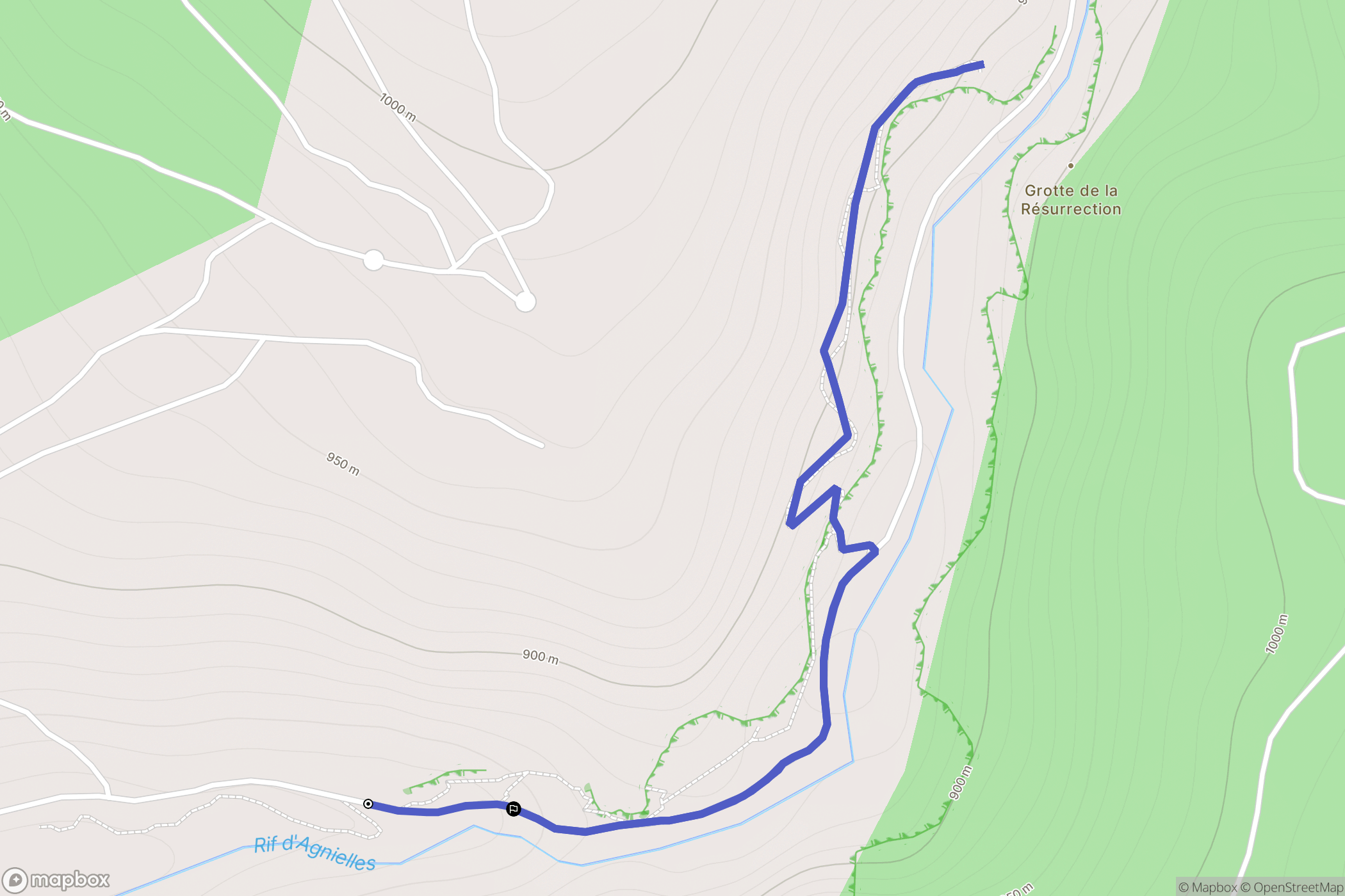La Faurie : carte du parcours de randonnée - France