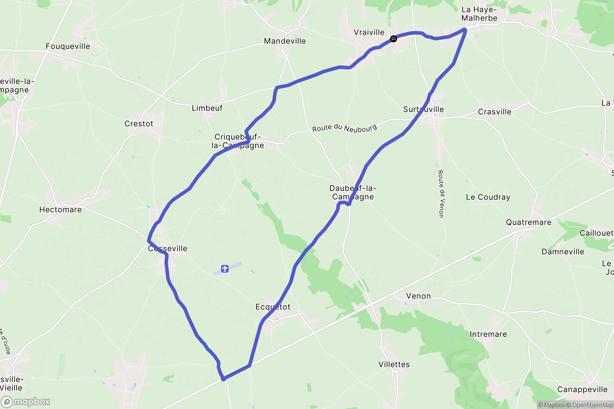 Vraiville : carte du parcours de randonnée - France