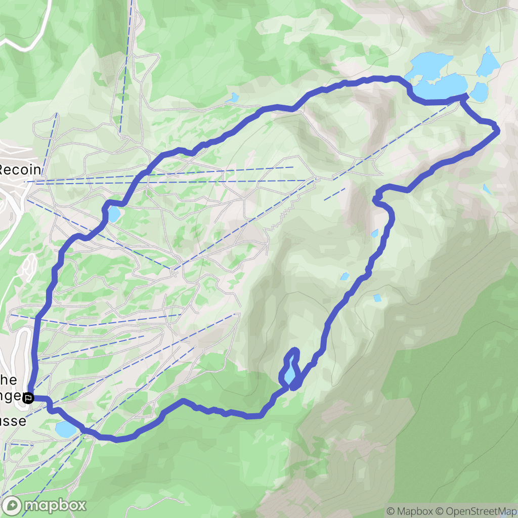 Chamrousse : carte du parcours de randonnée - France