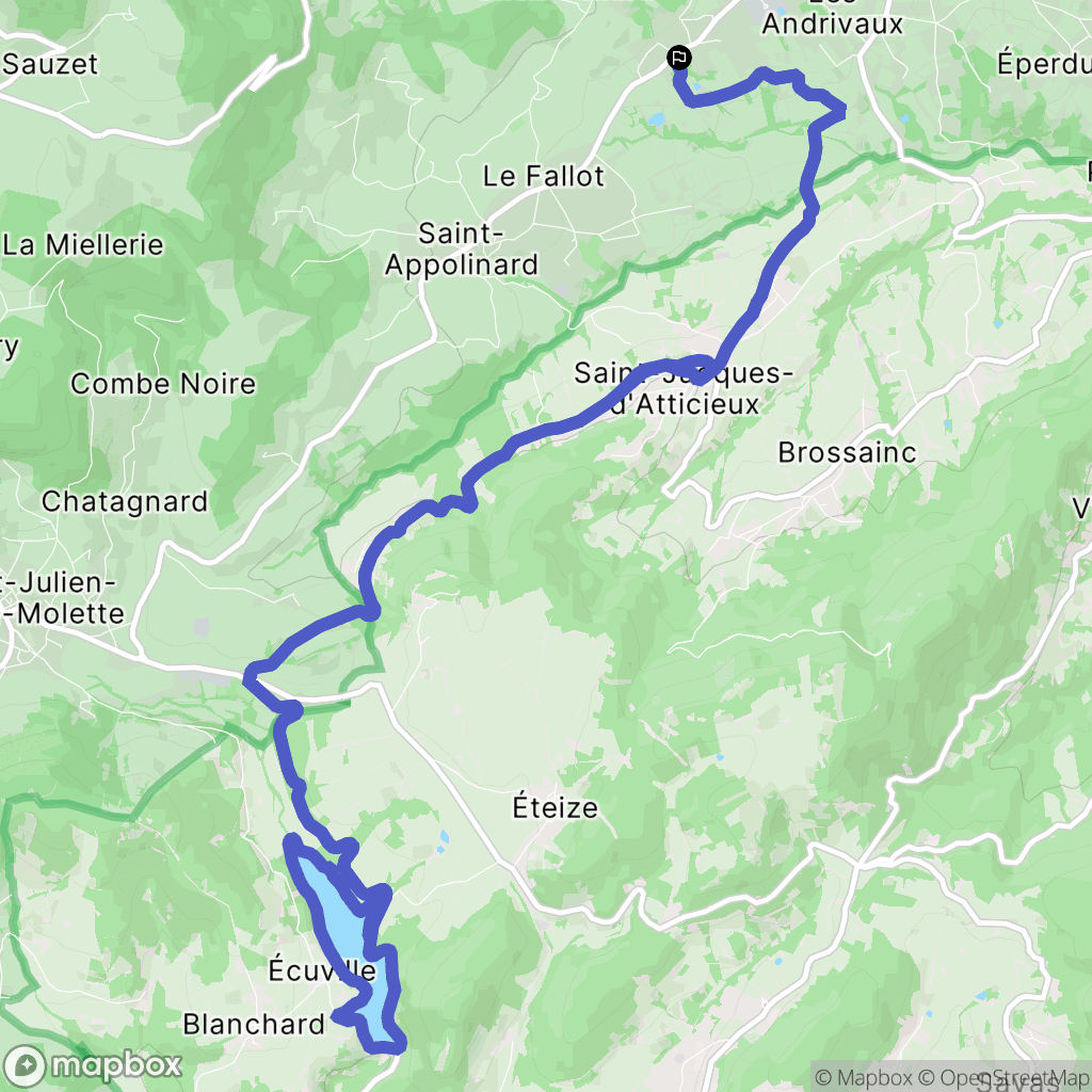 Saint-Appolinard : carte du parcours de randonnée - France