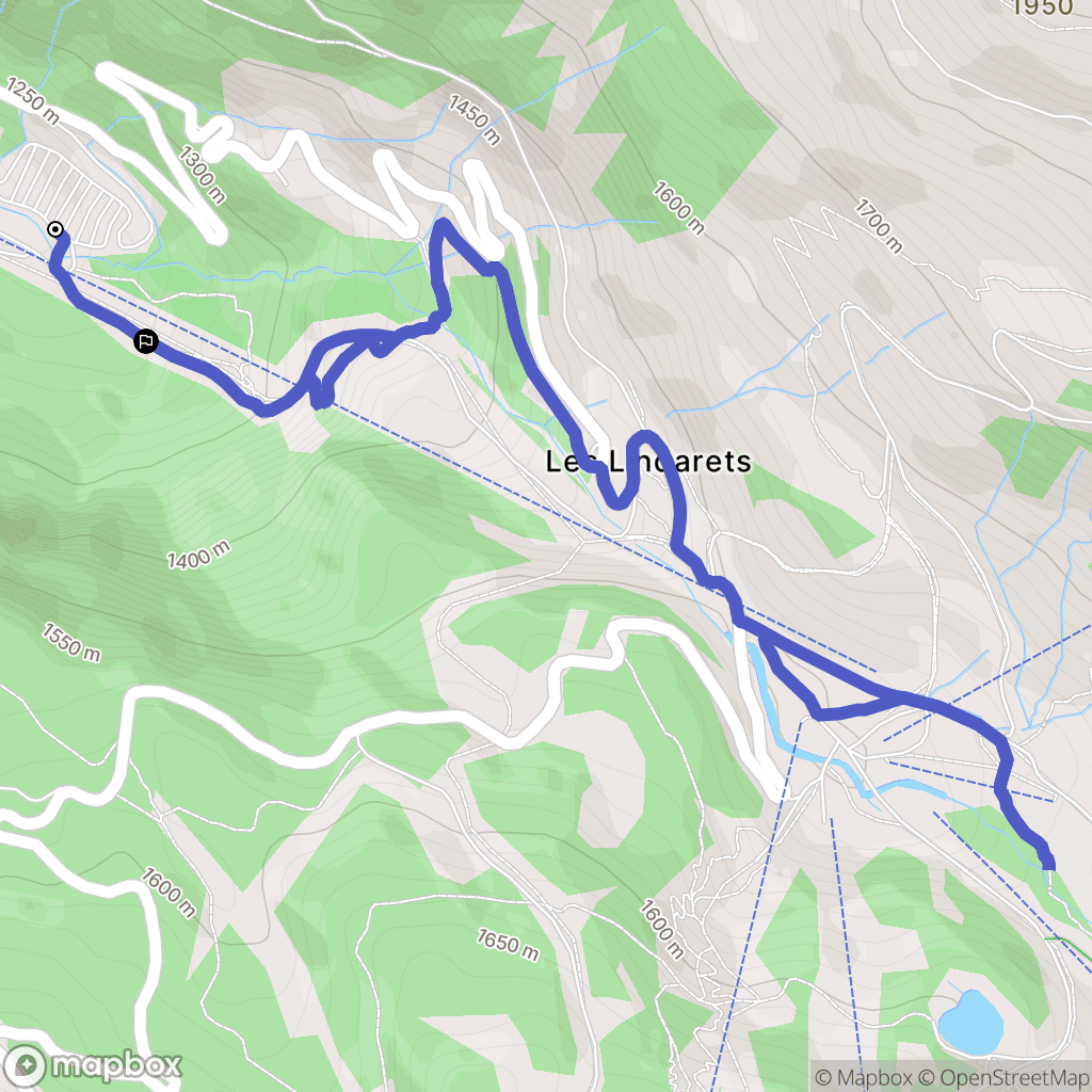 Montriond : carte du parcours de randonnée - France