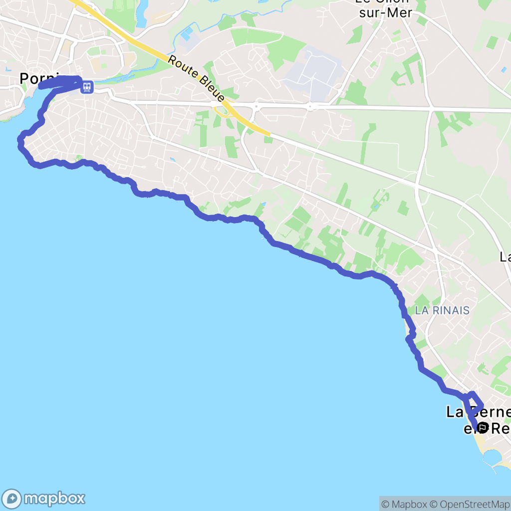 La Bernerie-en-Retz : carte du parcours de randonnée - France