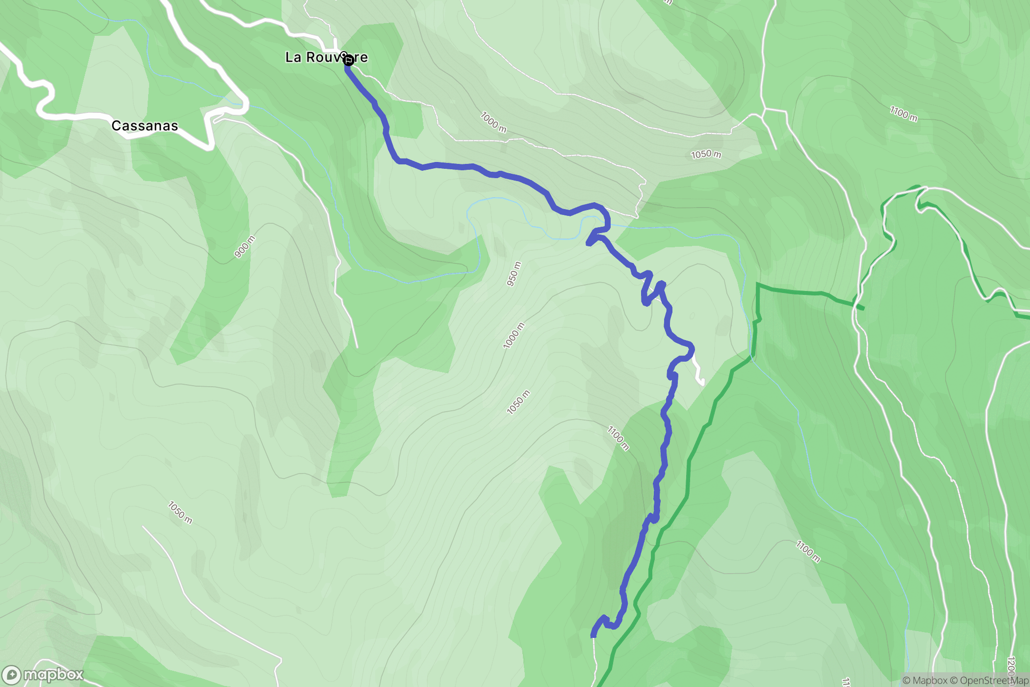 Dourbies : carte du parcours de randonnée - France