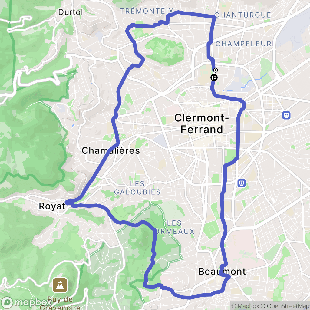 Clermont-Ferrand: routekaart voor buitenactiviteiten - France