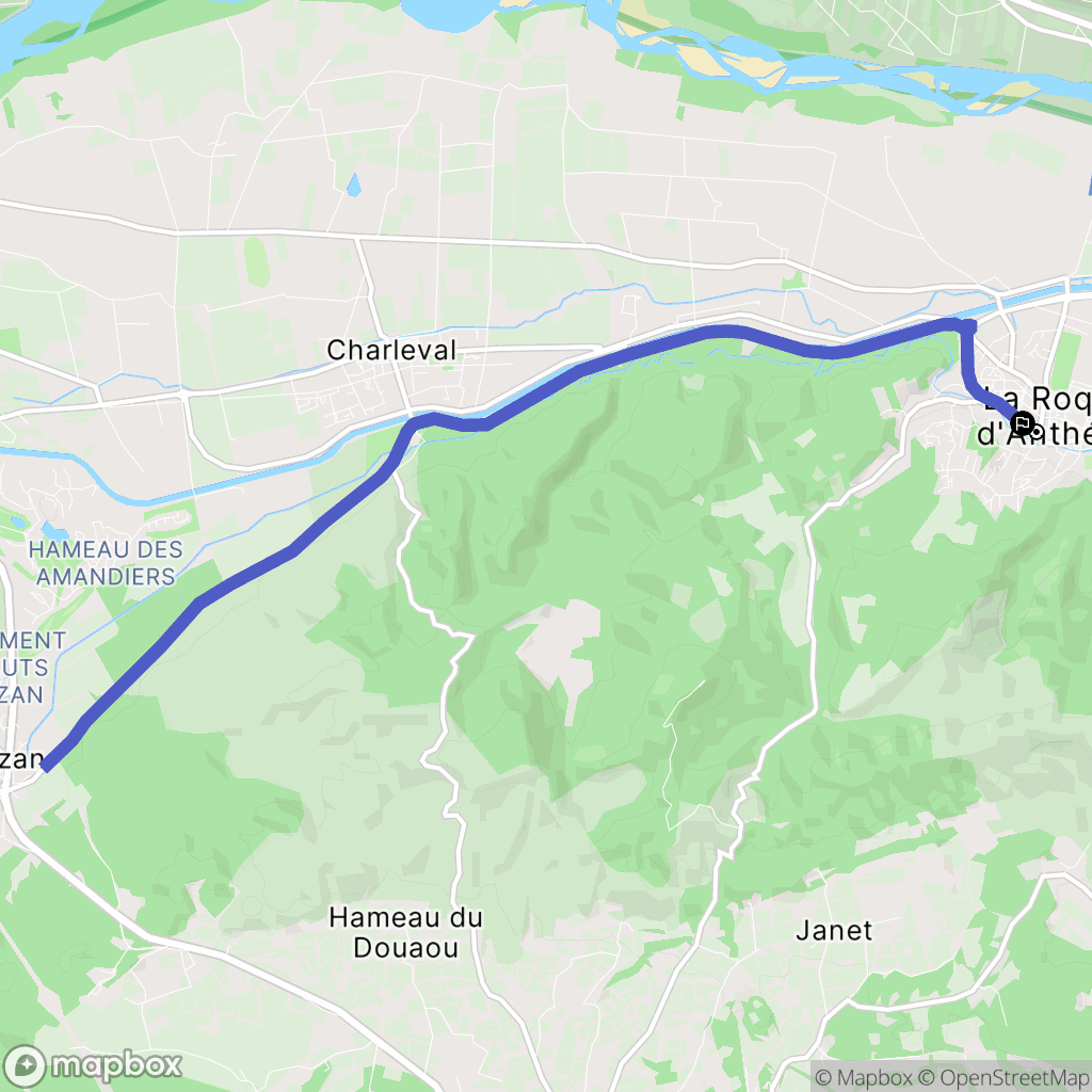 La Roque-d'Anthéron : carte du parcours de randonnée - France