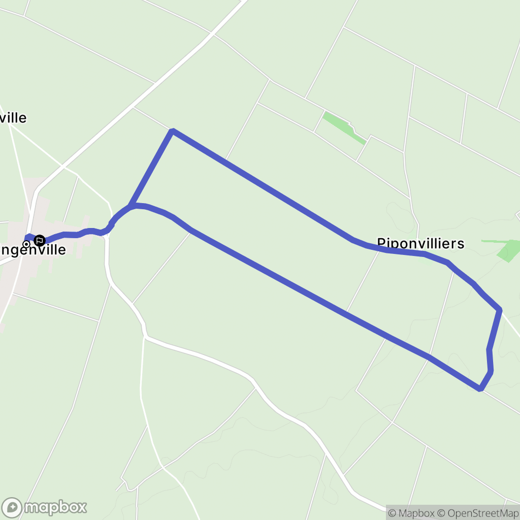 Engenville : carte du parcours de randonnée - France