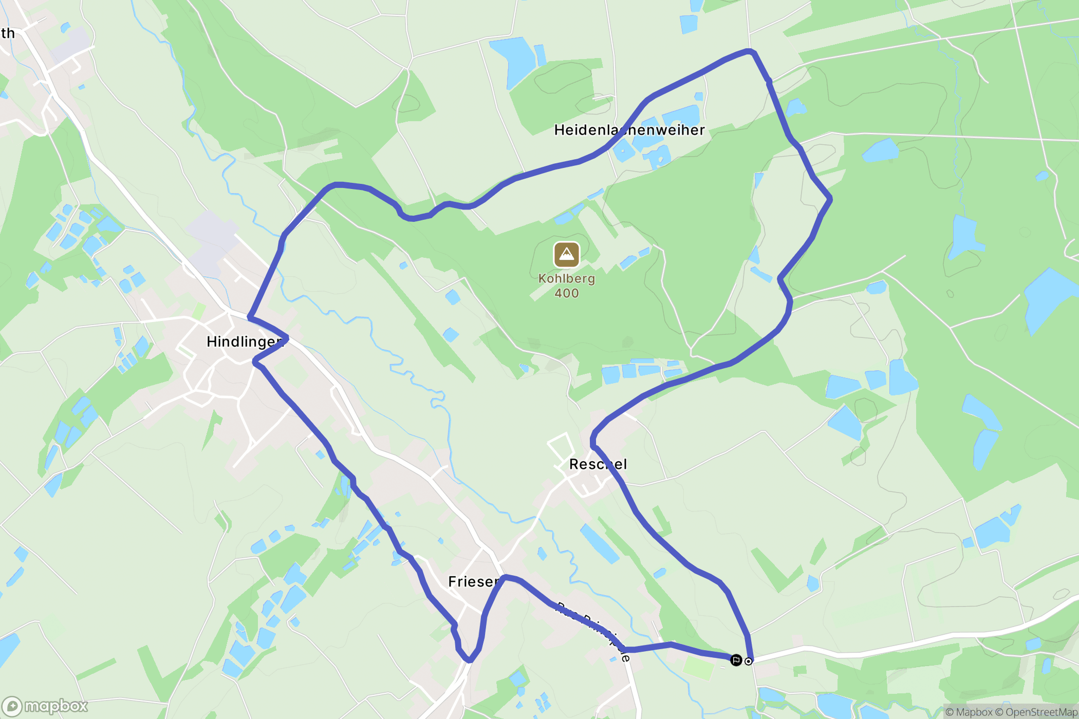 Friesen : carte du parcours de randonnée - France