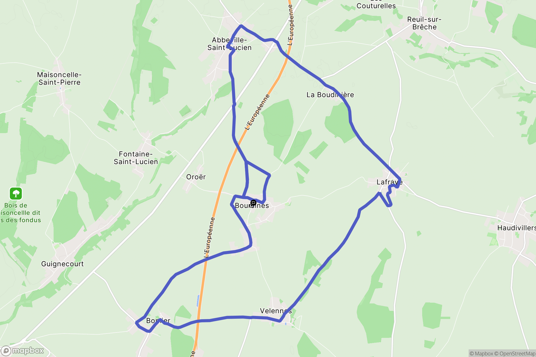 Oroër : carte du parcours de randonnée - France