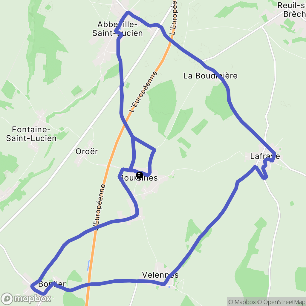Oroër : carte du parcours de randonnée - France