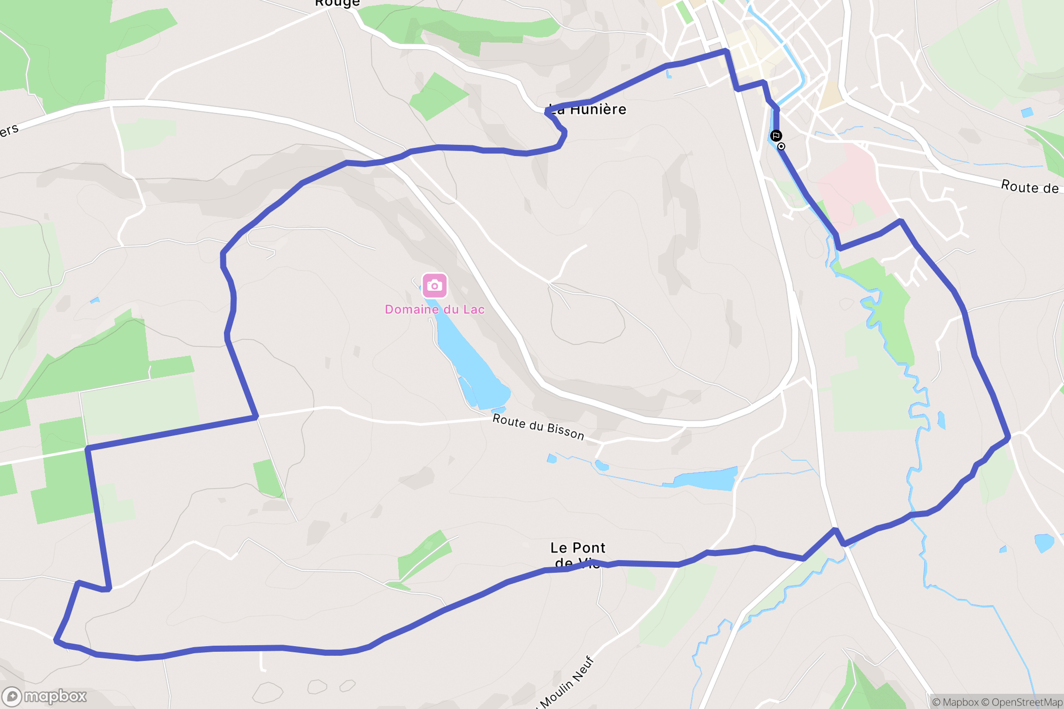 Vimoutiers : carte du parcours de randonnée - France