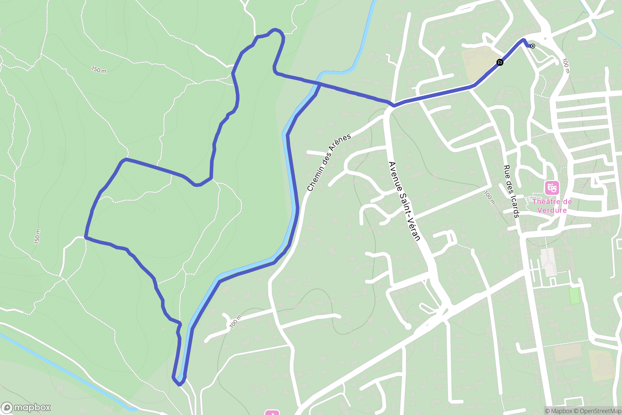 Eyguières : carte du parcours de randonnée - France