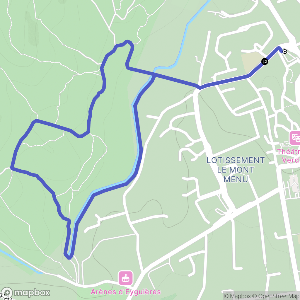 Eyguières : carte du parcours de randonnée - France