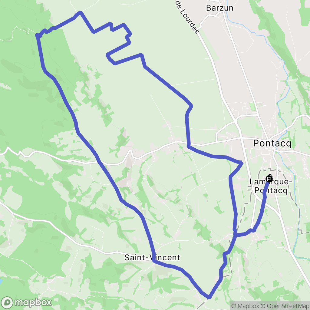 Lamarque-Pontacq : carte du parcours de randonnée - France