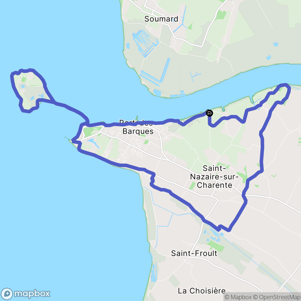 Saint-Nazaire-sur-Charente : carte du parcours de randonnée - France