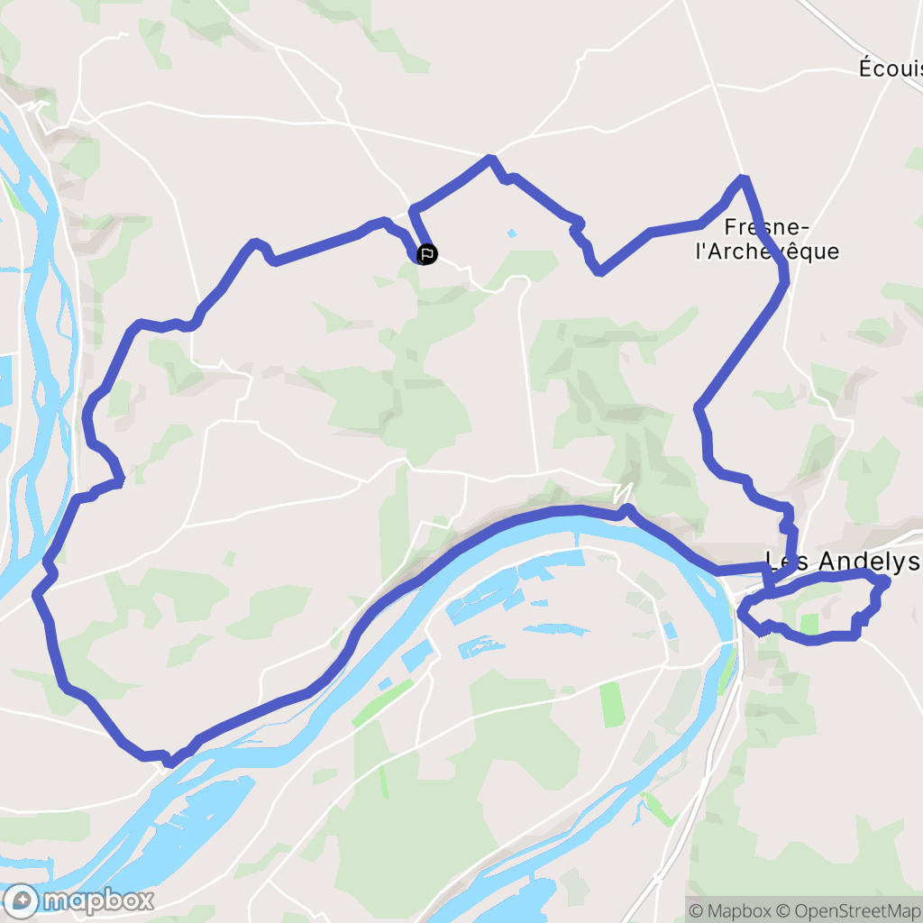 Heuqueville : carte du parcours de randonnée - France