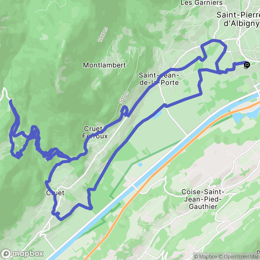 Saint-Pierre-d'Albigny : carte du parcours de randonnée - France