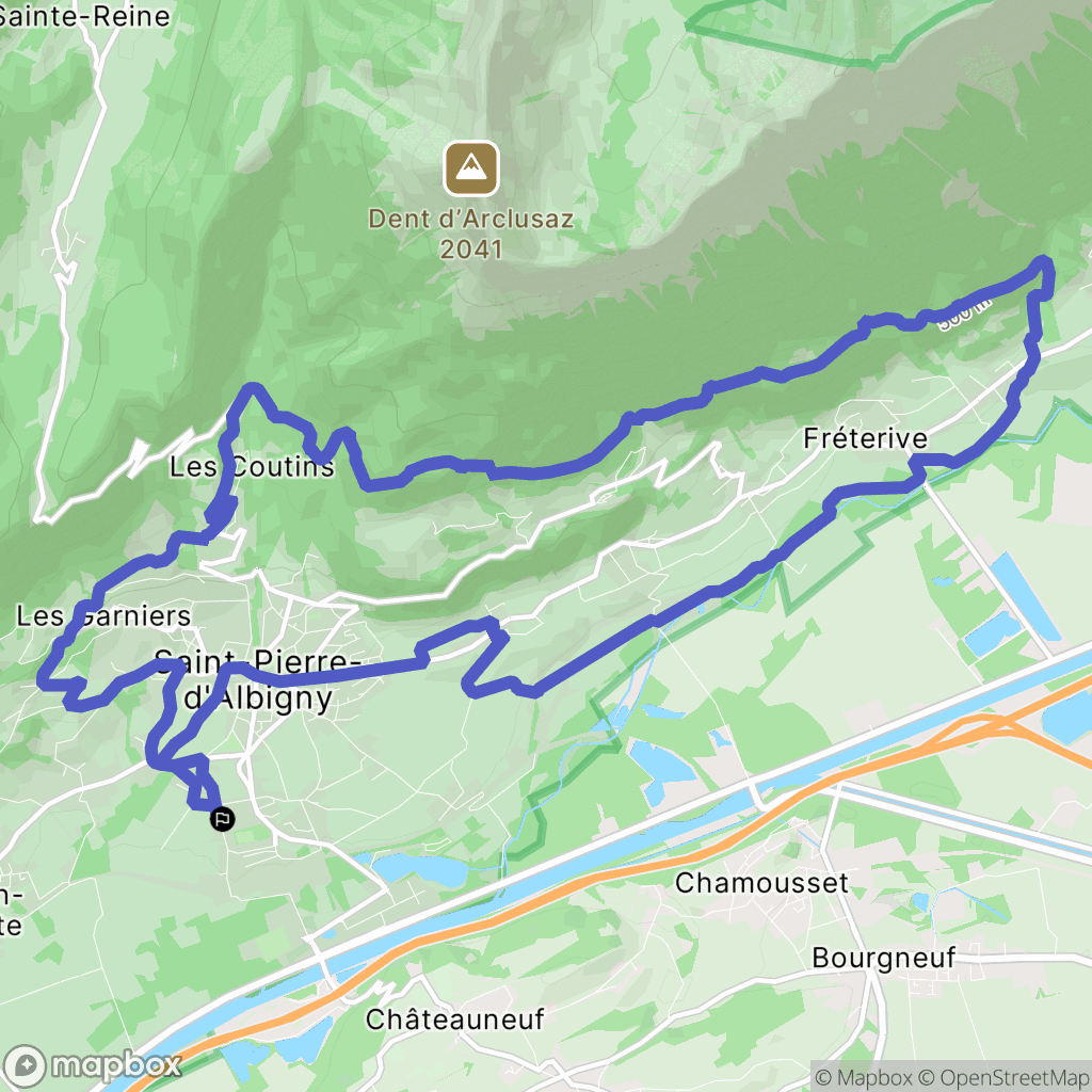 Saint-Pierre-d'Albigny : carte du parcours de randonnée - France