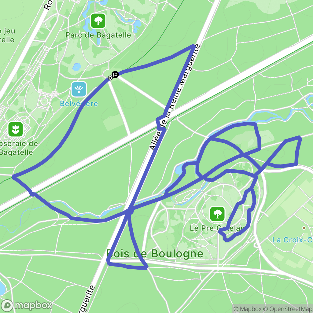 Paris : carte du parcours de randonnée - France