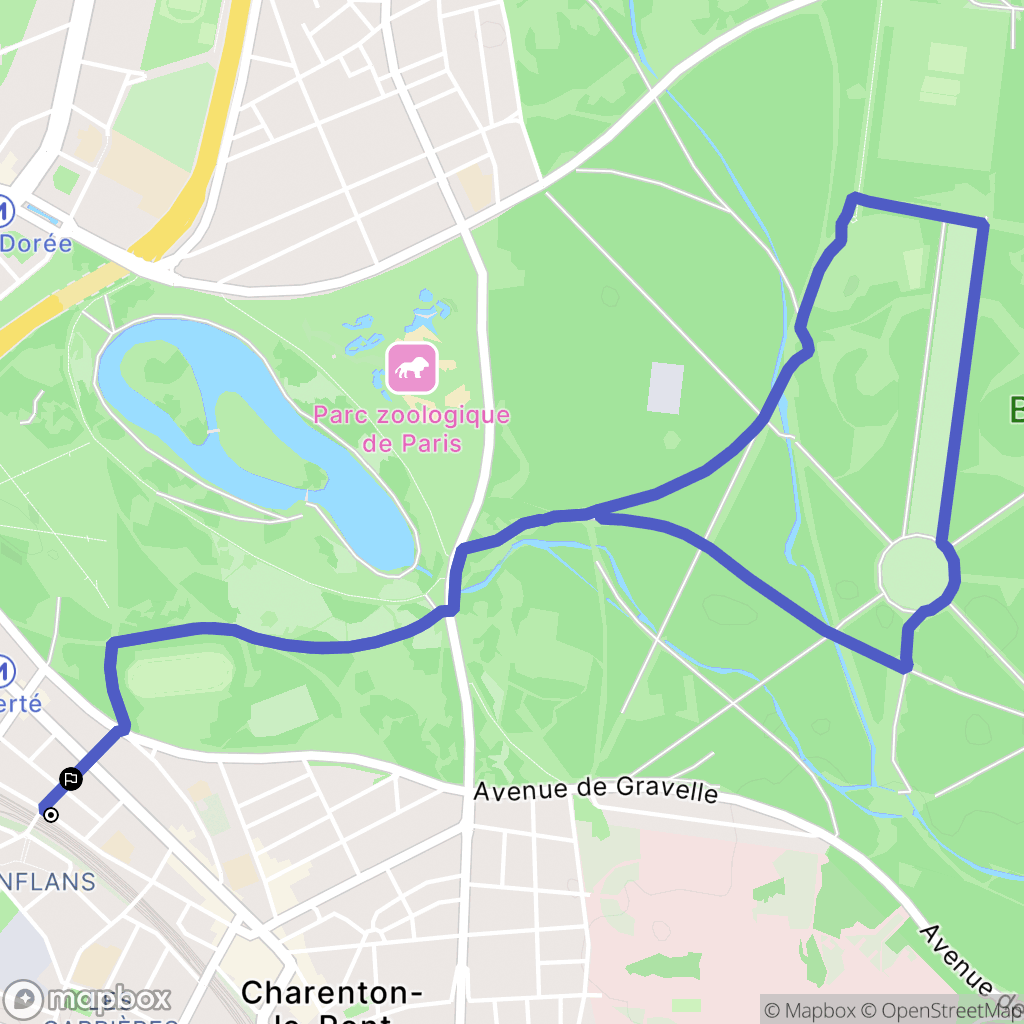 Charenton-le-Pont : carte du parcours de randonnée - France