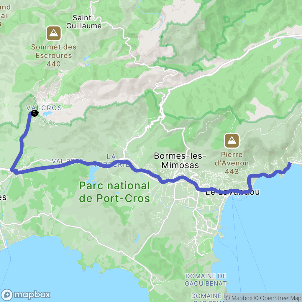 La Londe-les-Maures : carte du parcours de randonnée - France