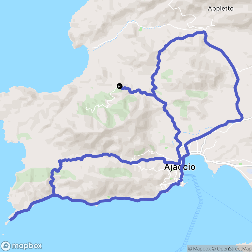 Alata : carte du parcours de randonnée - France