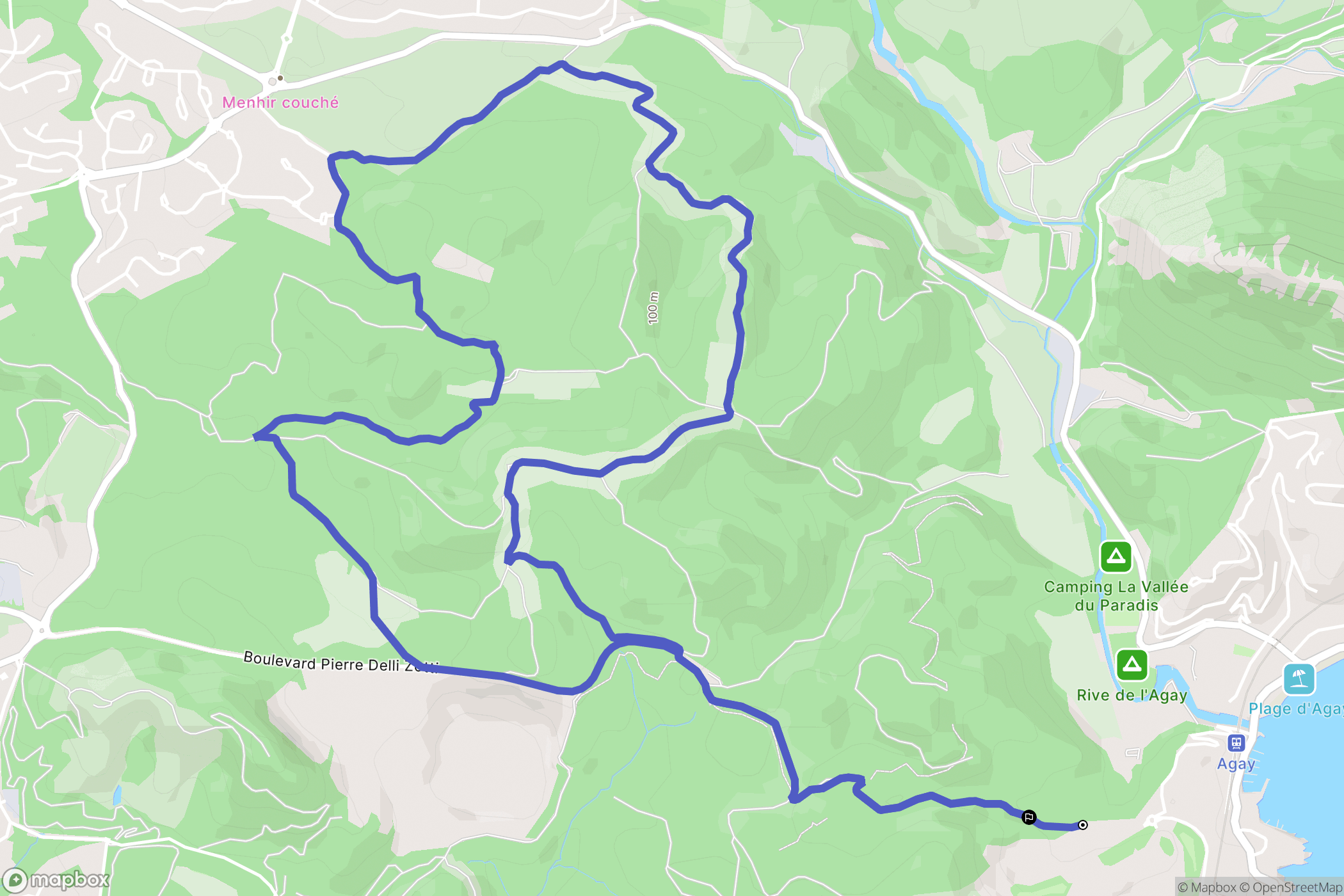 Saint-Raphaël : carte du parcours de randonnée - France