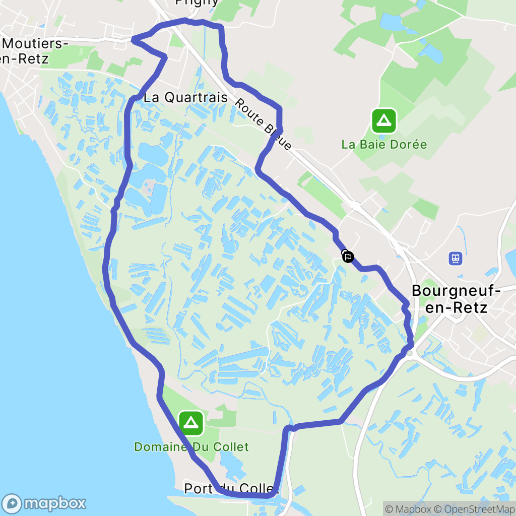 Villeneuve-en-Retz : carte du parcours de randonnée - France