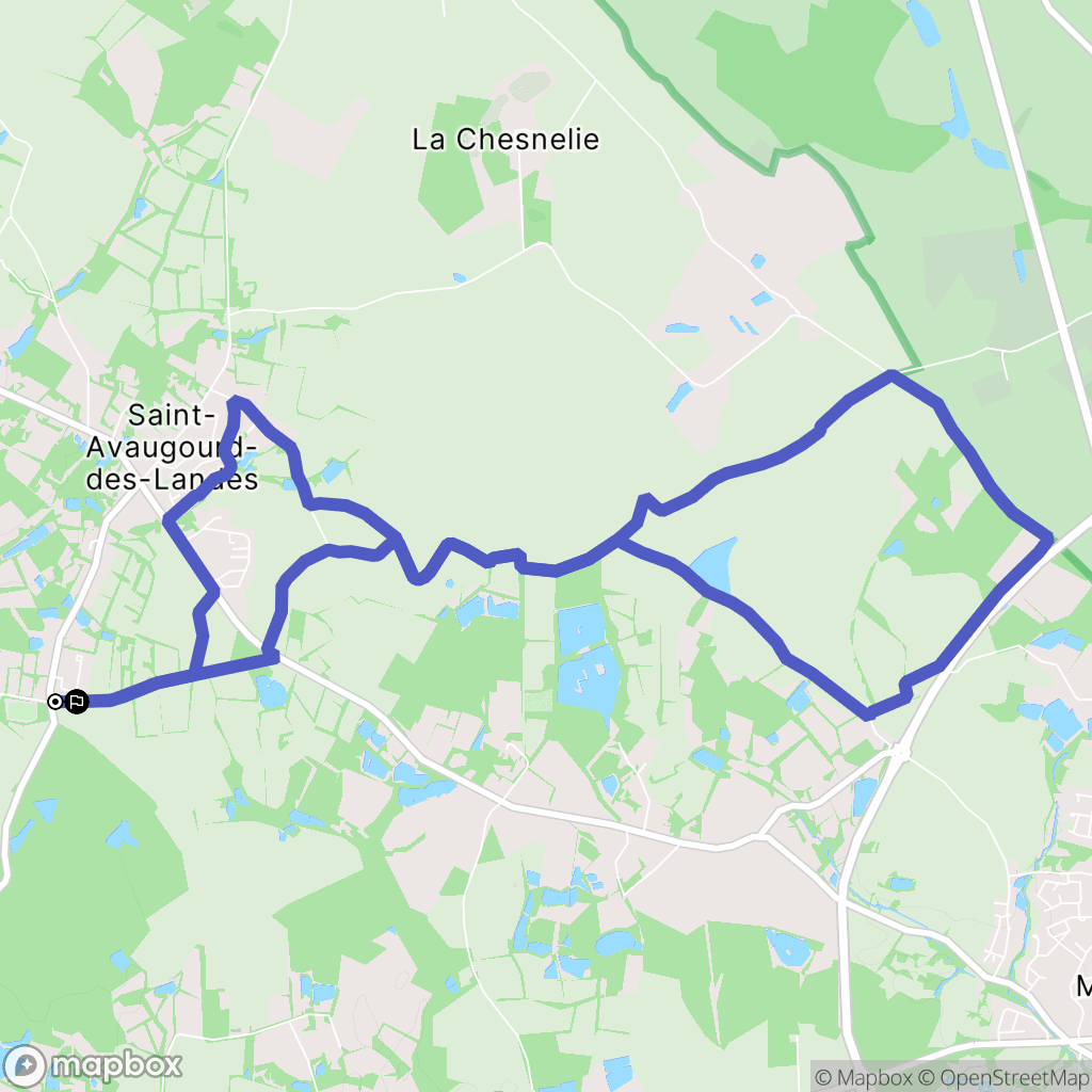 Saint-Avaugourd-des-Landes : carte du parcours de randonnée - France