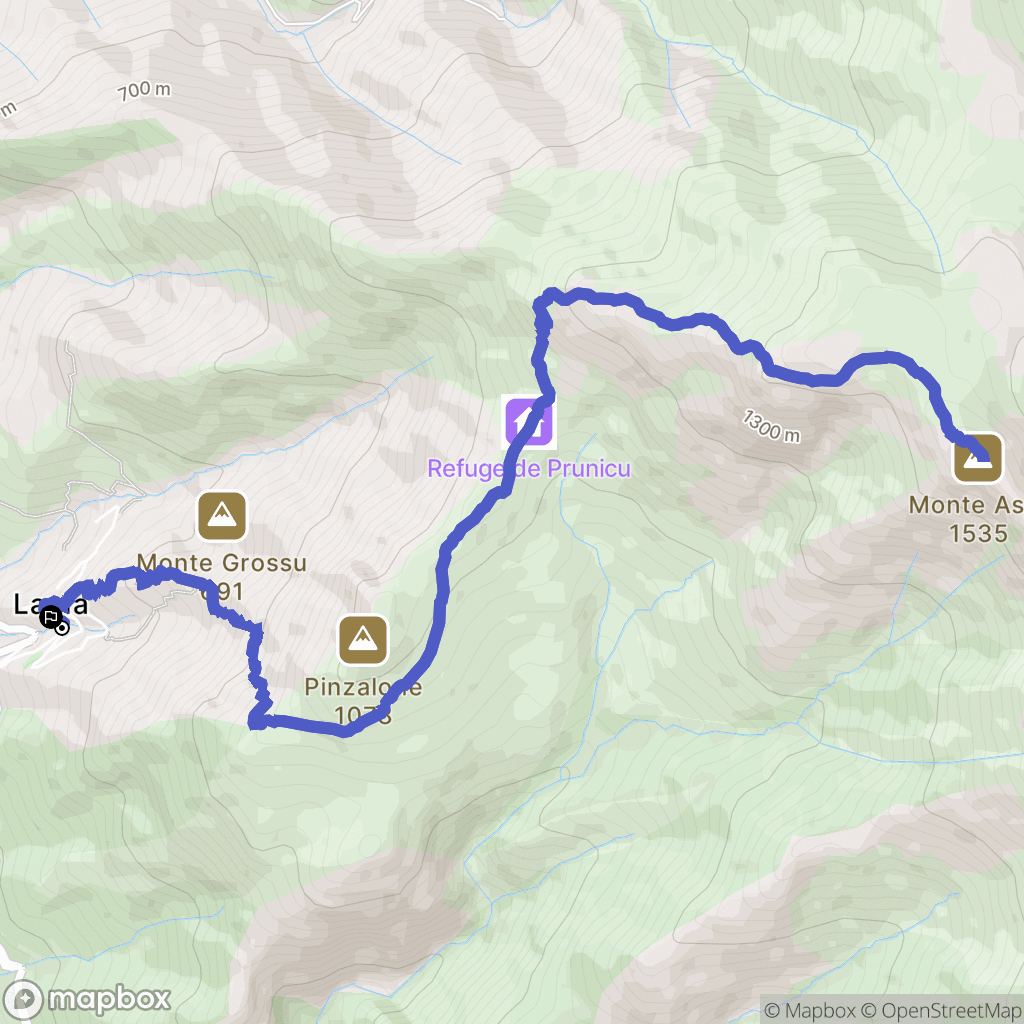 Lama : carte du parcours de randonnée - France