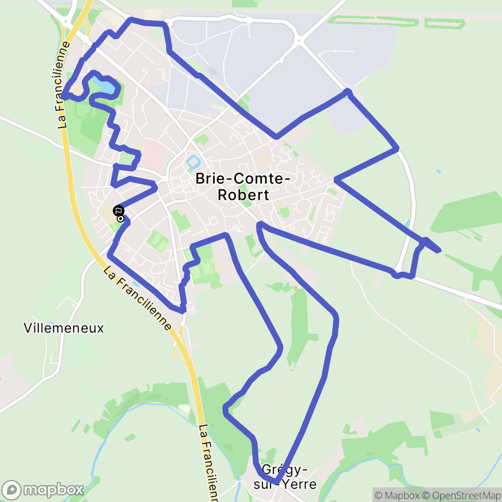 Brie-Comte-Robert : carte du parcours de randonnée - France