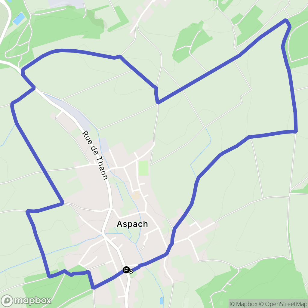 Aspach : carte du parcours de randonnée - France