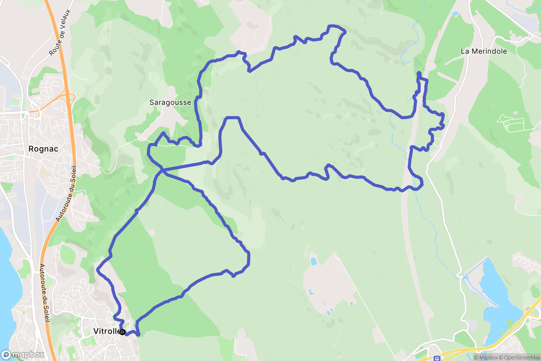 Vitrolles : carte du parcours de randonnée - France