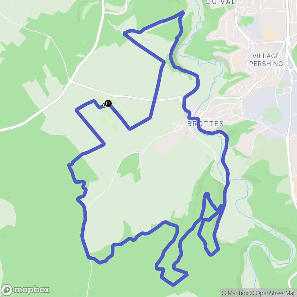 Chaumont : carte du parcours de randonnée - France