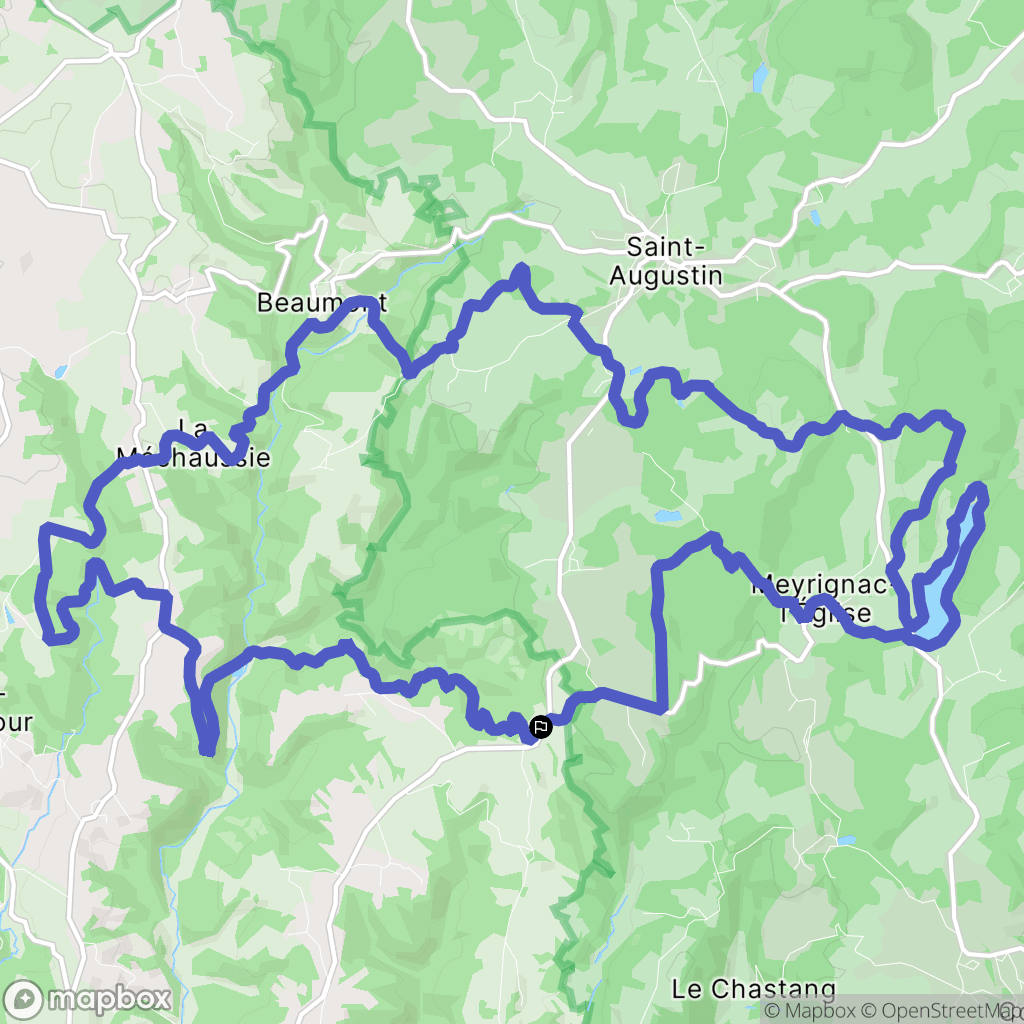 Orliac-de-Bar : carte du parcours de randonnée - France