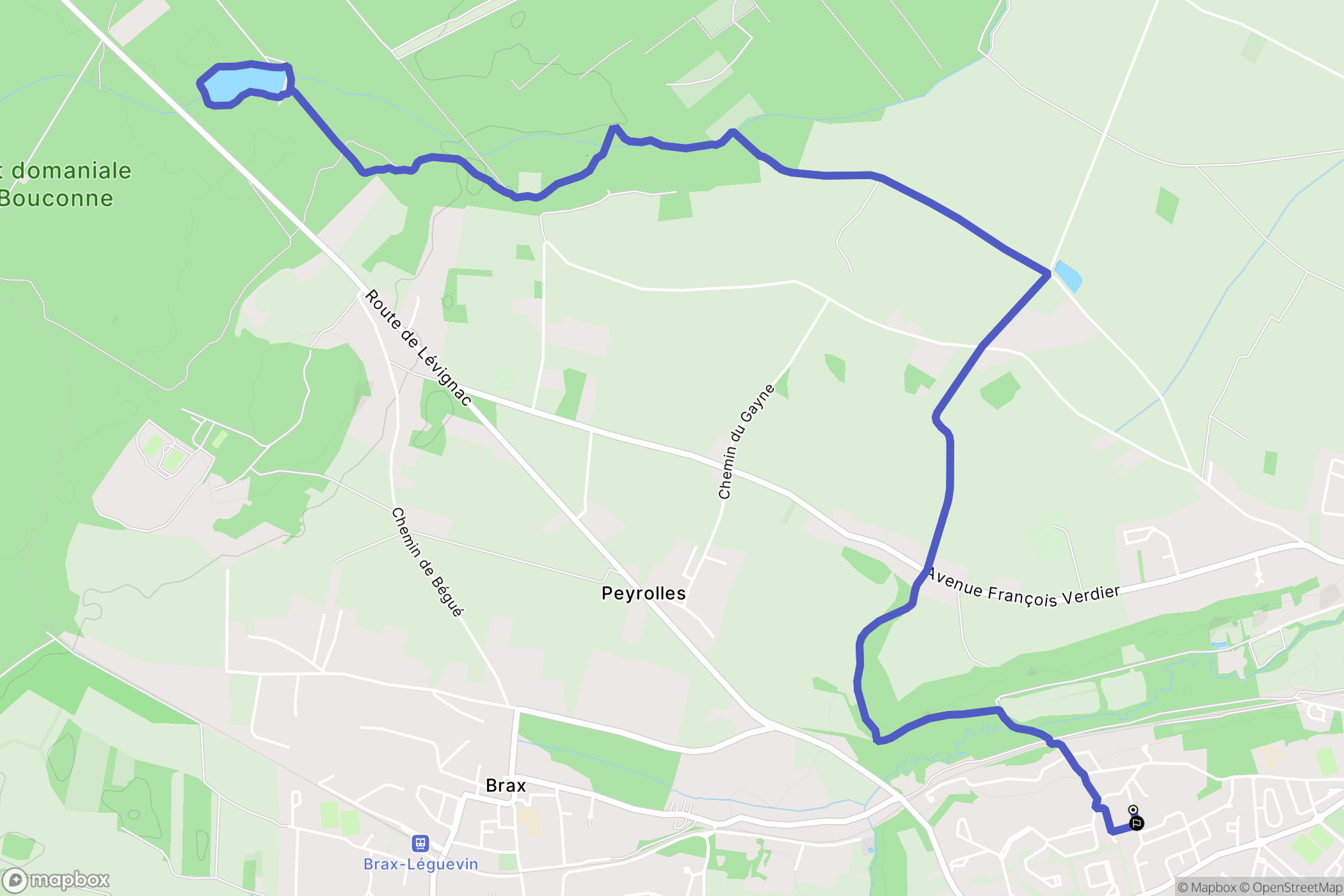 Pibrac : carte du parcours de randonnée - France
