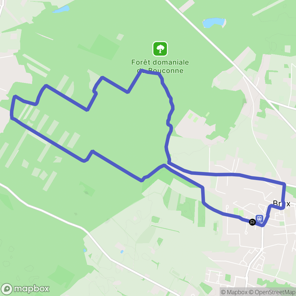 Brax : carte du parcours de randonnée - France