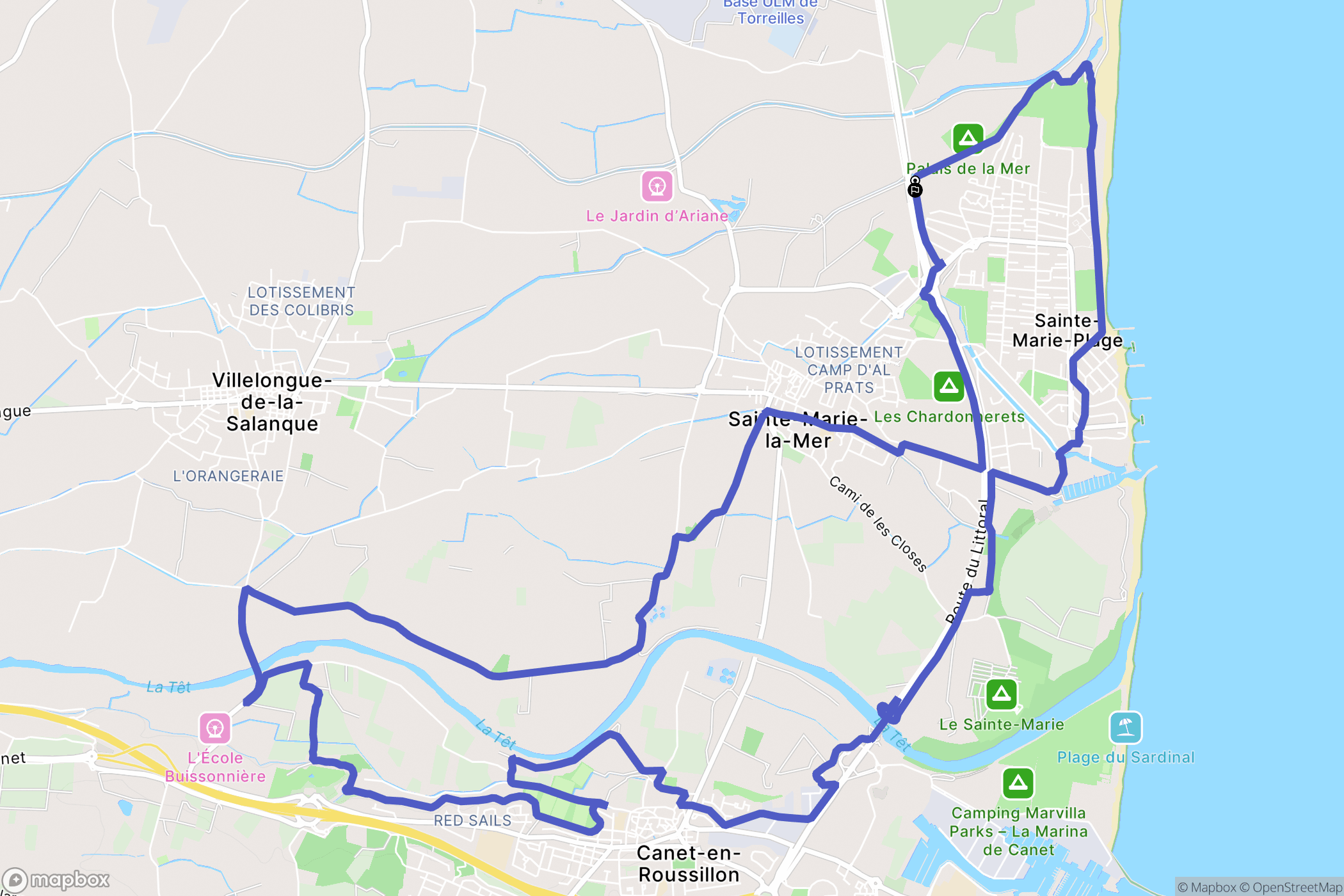 Sainte-Marie : carte du parcours de randonnée - France