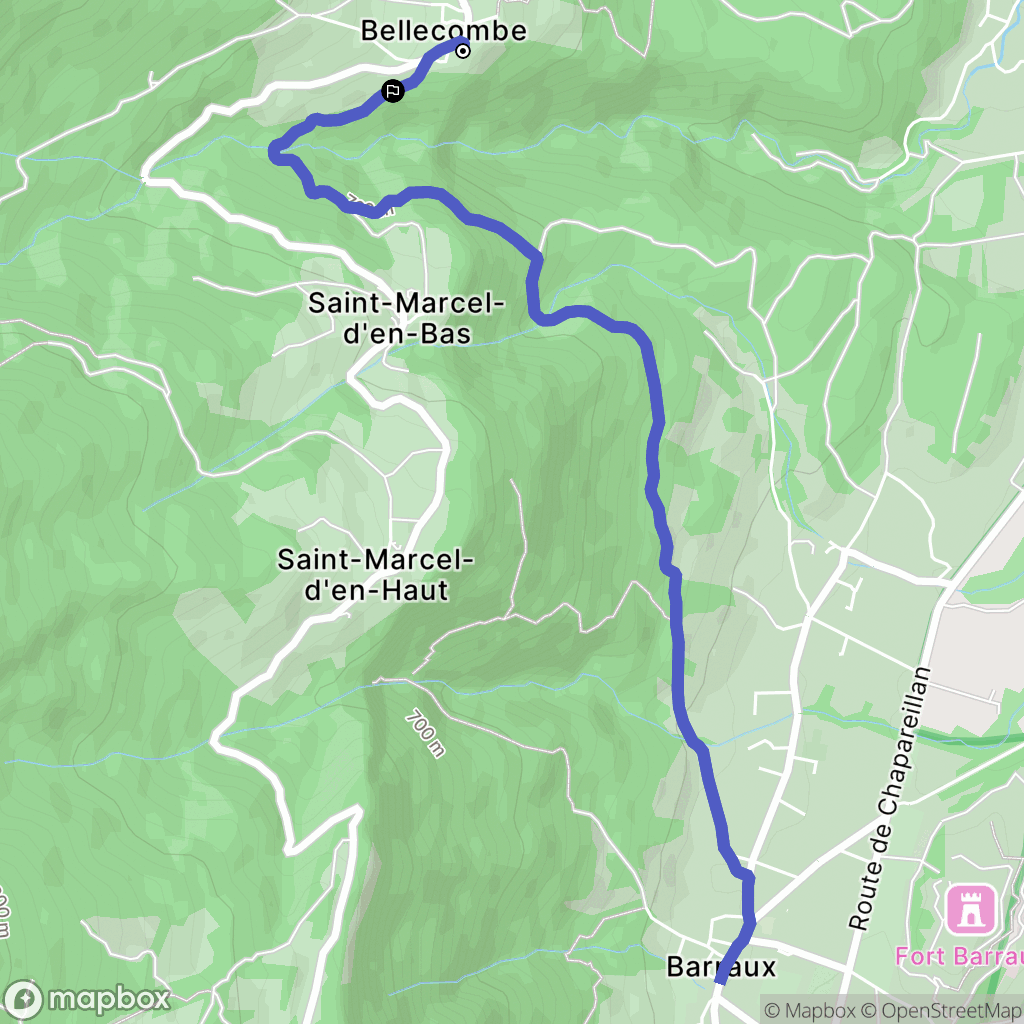 Chapareillan : carte du parcours de randonnée - France