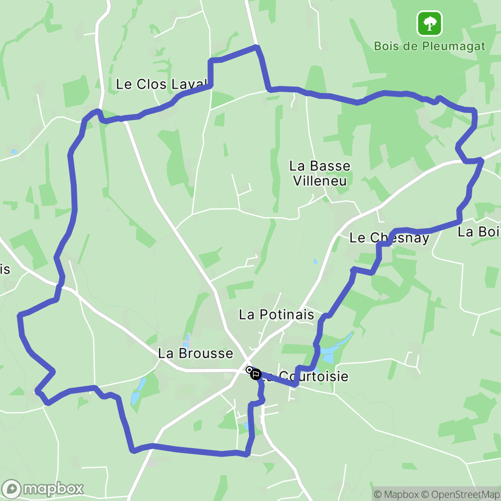 Languenan : carte du parcours de randonnée - France