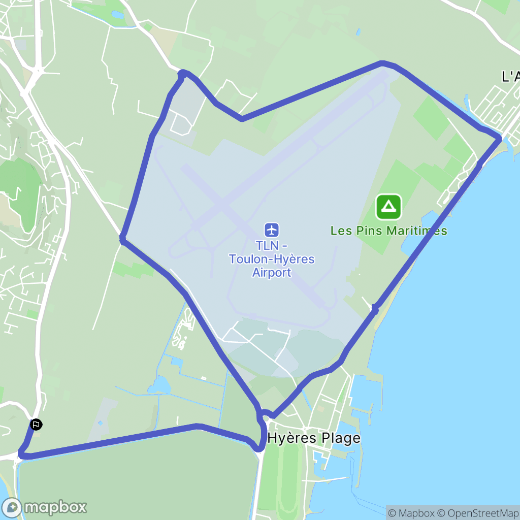 Hyères : carte du parcours de randonnée - France
