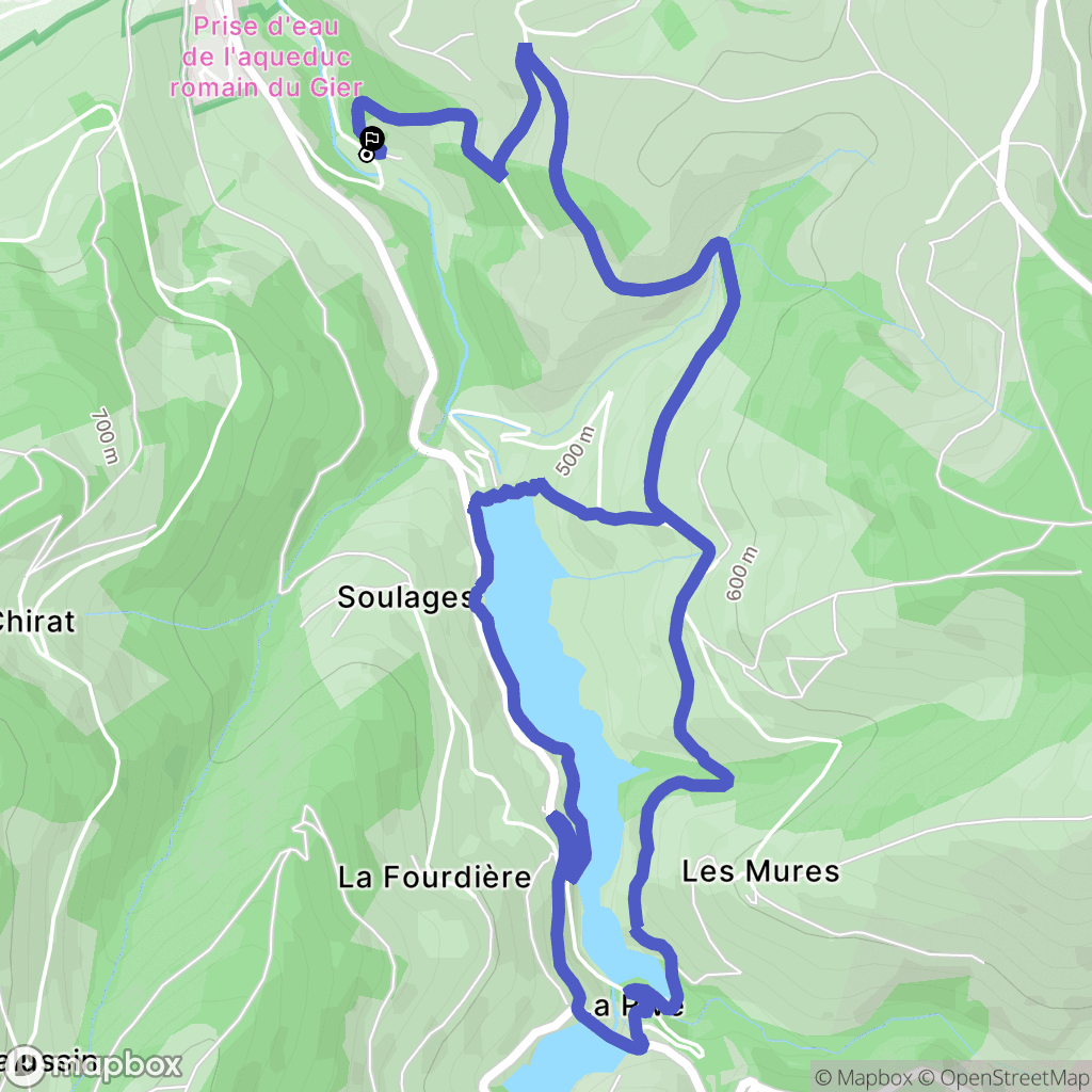 Saint-Chamond : carte du parcours de randonnée - France