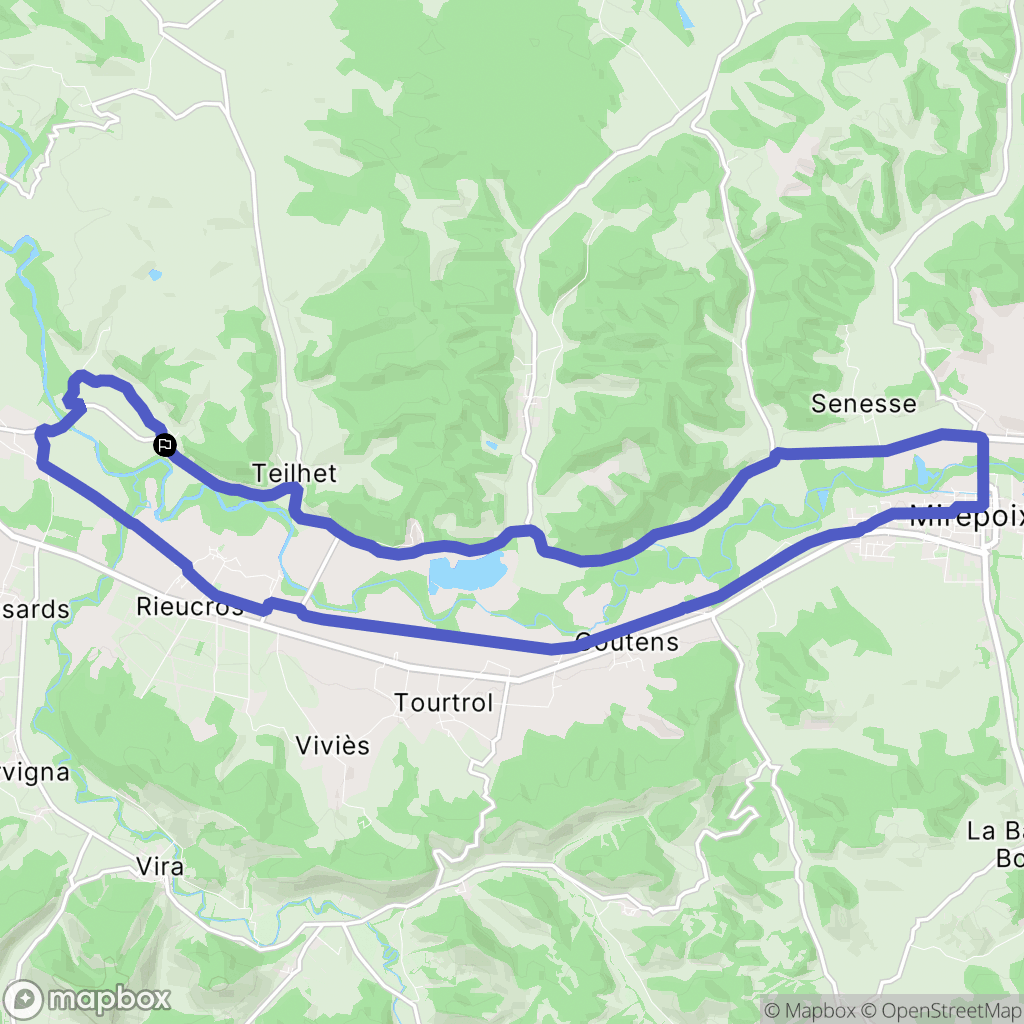 Vals : carte du parcours de randonnée - France