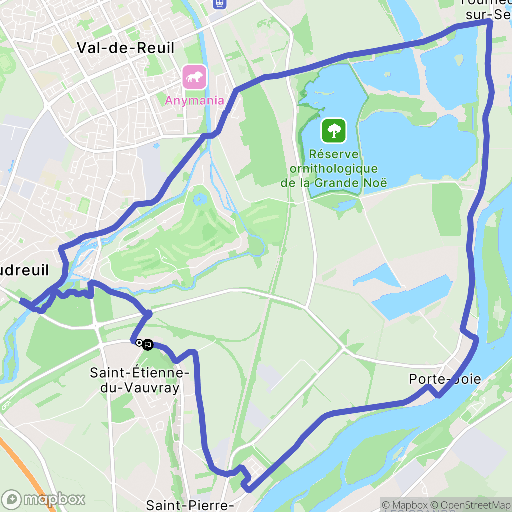 Saint-Étienne-du-Vauvray : carte du parcours de randonnée - France