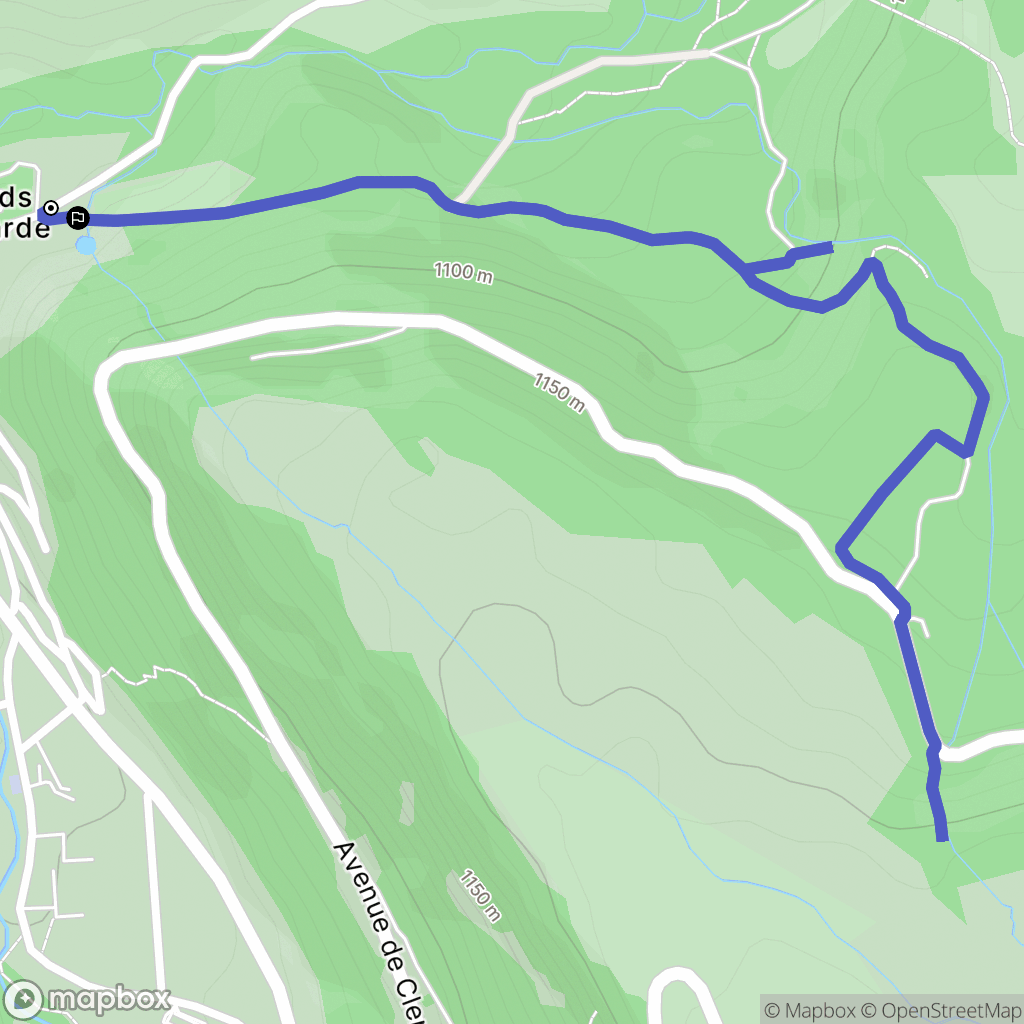 Mont-Dore : carte du parcours de randonnée - France