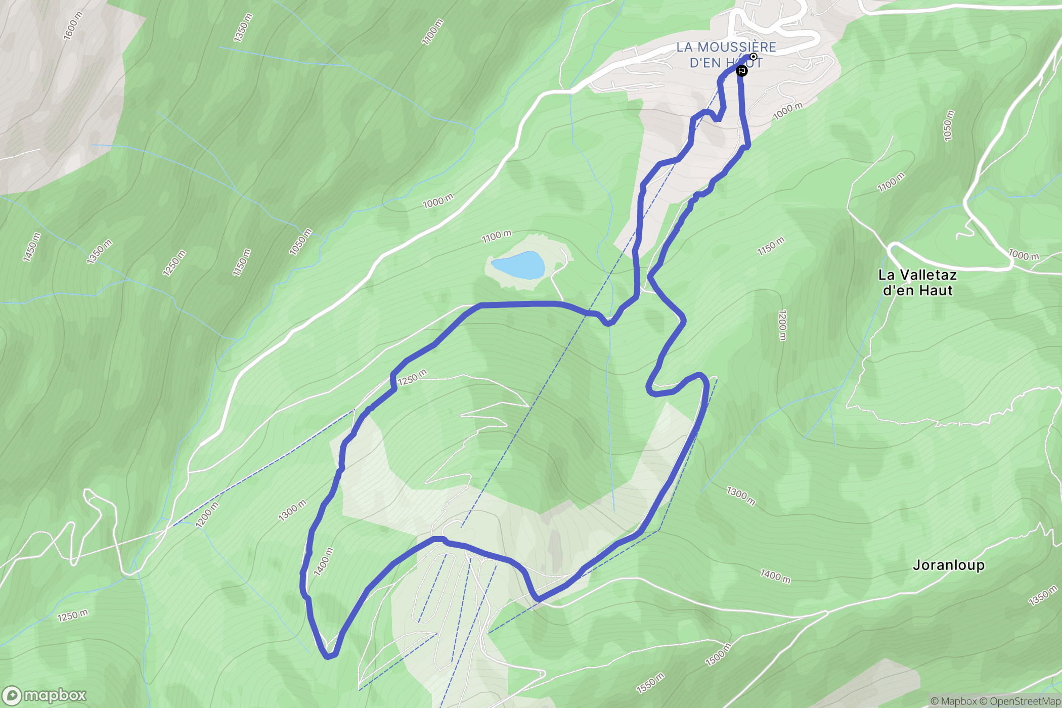 Saint-Jean-d'Aulps : carte du parcours de randonnée - France