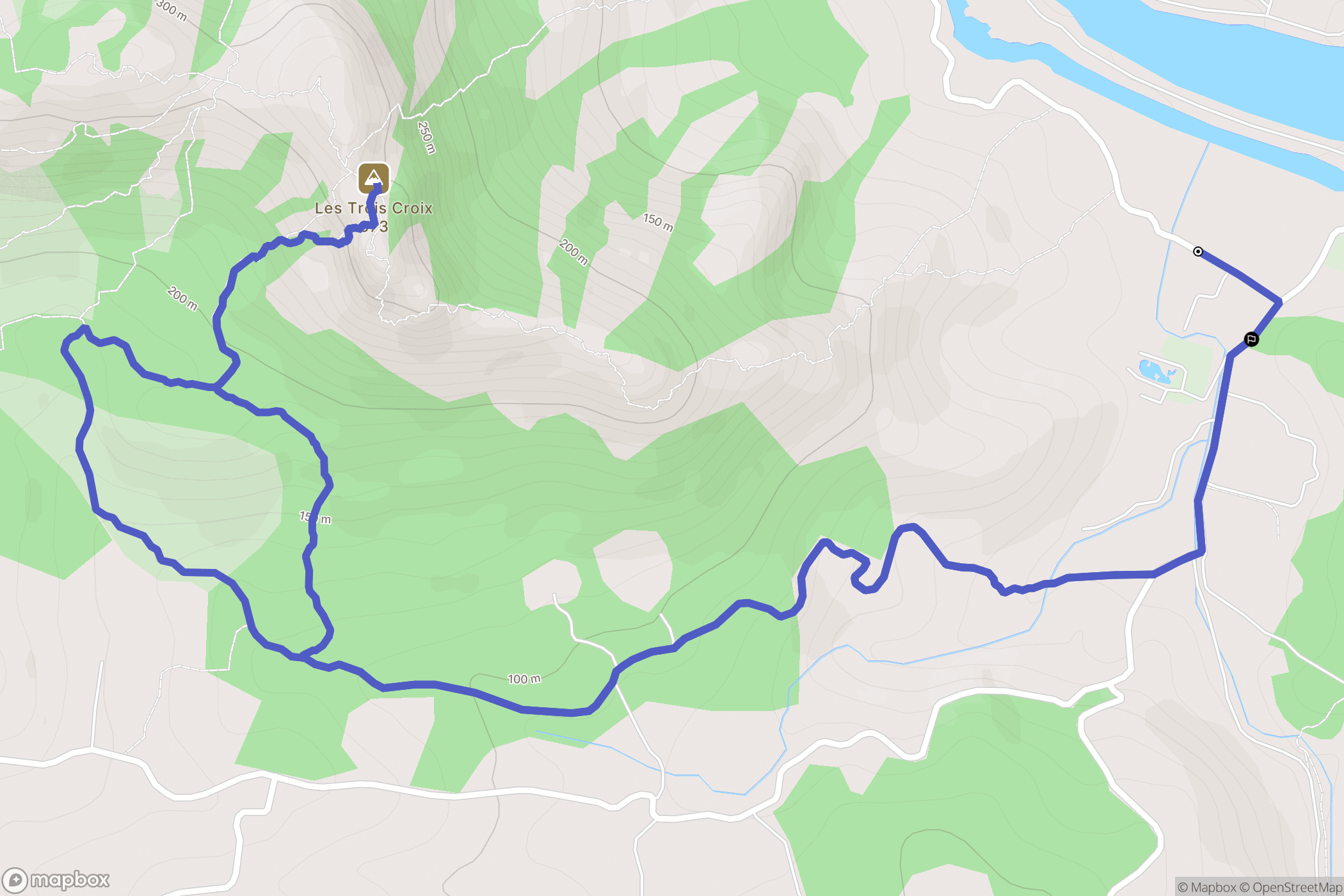Roquebrune-sur-Argens : carte du parcours de randonnée - France