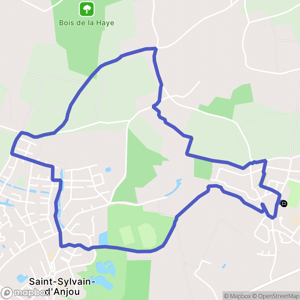 Verrières-en-Anjou : carte du parcours de randonnée - France