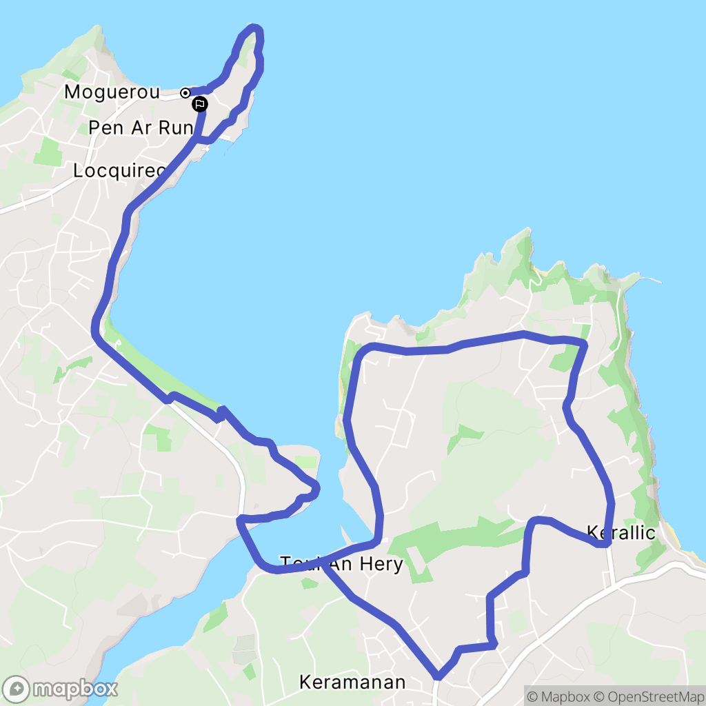 Locquirec : carte du parcours de randonnée - France